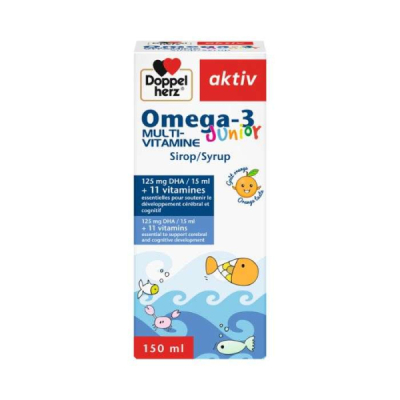 DOPPELHERZ OMEGA 3 MULTI VITAMINE JUNIOR GOUT ORANGE 150 ML