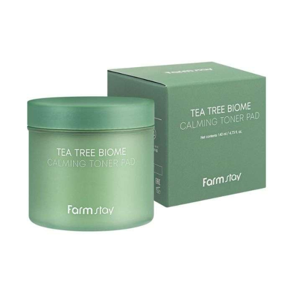 FARMSTAY TEA TREE BIOME CALMING TONER PAD 70 PADS