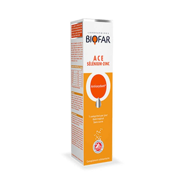 Biofar ACE Sélénium-Zinc 20 comprimés effervescents