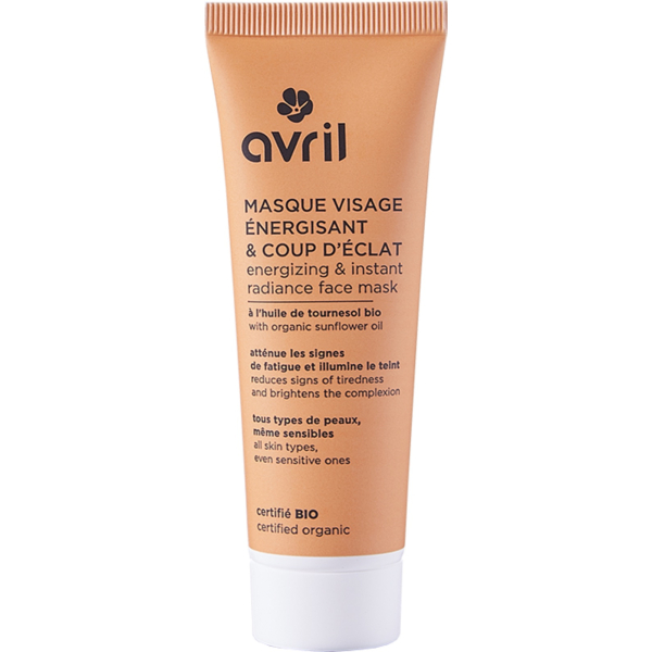 Avril Masque Visage Énergisant & Coup d’Éclat Bio 50 ml