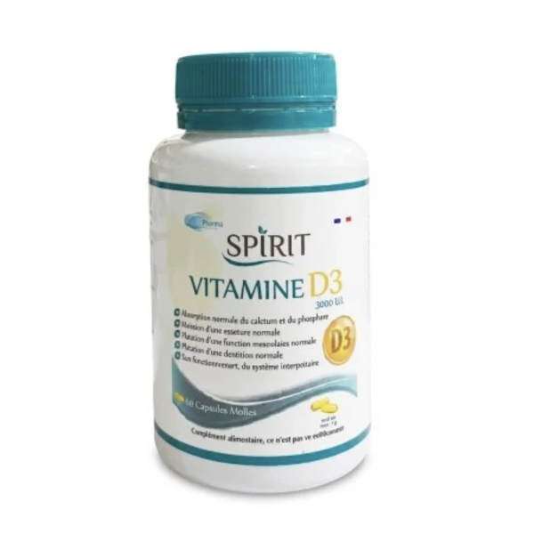 Spirit Vitamine D3 1000 UI 60 capsules