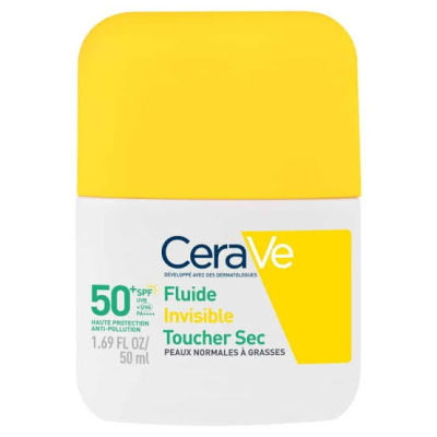 CeraVe Écran Fluide Invisible Toucher Sec SPF50+ 50 ml | PUREA Maroc