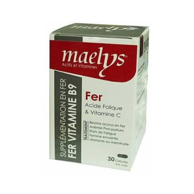 Maelys Fer + B9 + Vitamine C 30 gélules | PUREA