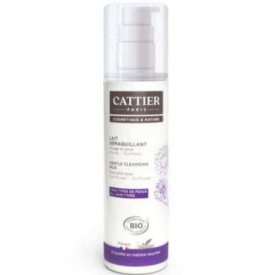 CATTIER LAIT DEMAQUILLANT VISAGE ET YEUX BLEUET TOURNESOL 200 ML